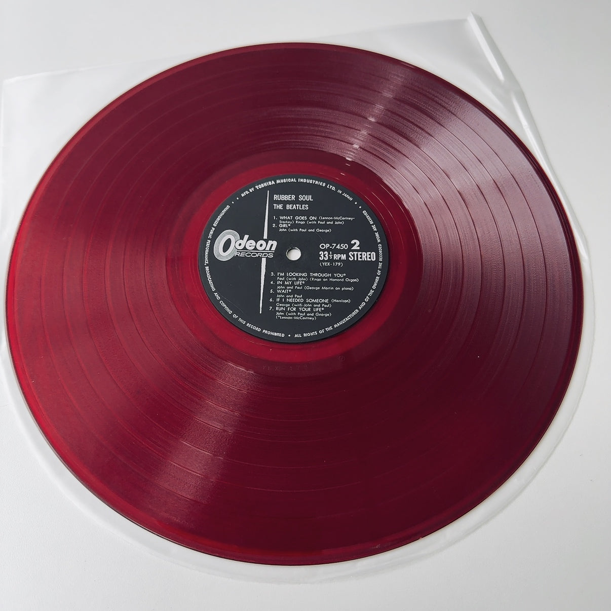 Beatles -Rubber Soul [VINYL] (EX-/VG+) / Japan LP , Odeon 1966