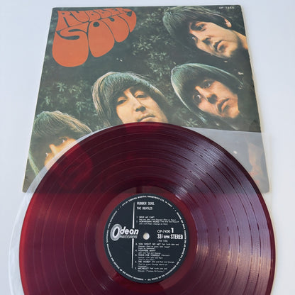 Beatles -Rubber Soul [VINYL] (EX-/VG+) / Japan LP , Odeon 1966 (Red Vinyl)