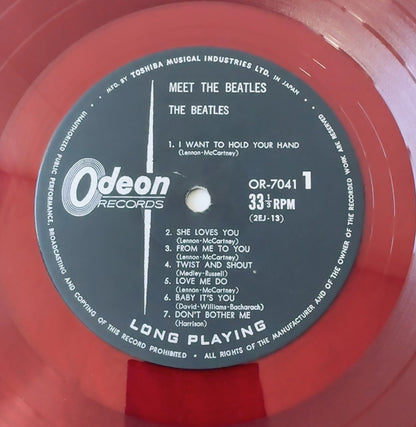 Beatles -Meet The Beatles [Red Vinyl] (VG+/VG+) /Japan (ODEON) OR-7041, 1964